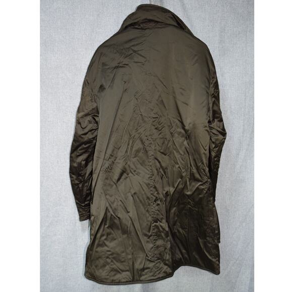 Armani Jeans AJ Olive Green Quilted Long Coat Jacket Men’s Size Large - Picture 5 of 5